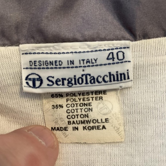 Vintage Sergio Tacchini Jacket Mens 40 Gray Colorblock Tennis Windbreaker 90s - Picture 2 of 7